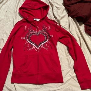 Heart glitter hoodie size L